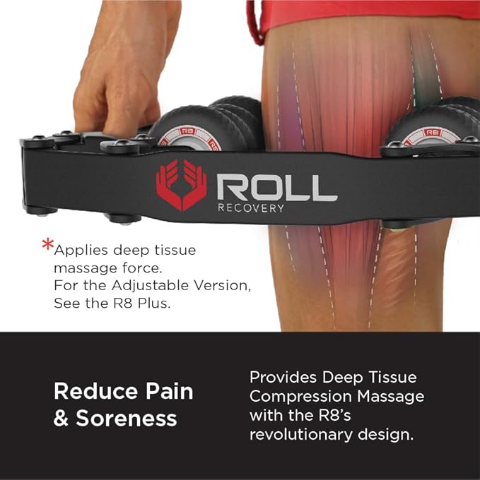 ROLL Recovery R8 (Carbon Black) - Deep Tissue Massage Roller
