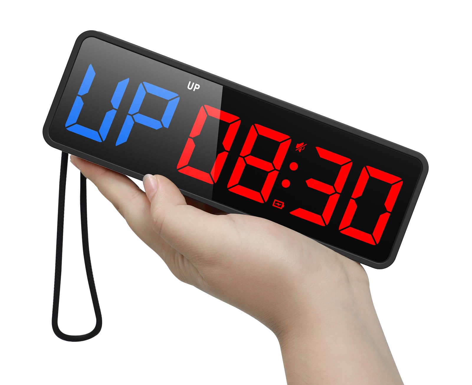 ANJANK Small Portable Gym Timer Clock, Strong Magnet, Workout Interval Timer with Powerful Battery