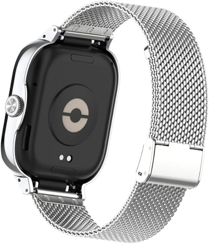 HOPMC Adjustable and Comfortable With Redmi Watch 4 Strap Metal Case 22mm Stainless Steel Mesh Replacement Straps for Redmi Smartwatch 4