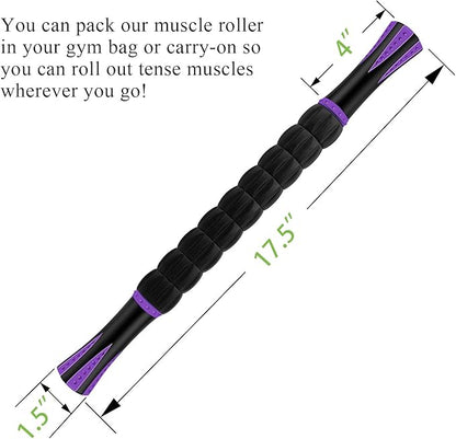 Muscle Roller, Massage Roller Stick for Athletes, Help Reducing Muscle Soreness Cramping Tightness Leg Arms Back Calves Muscle Massager