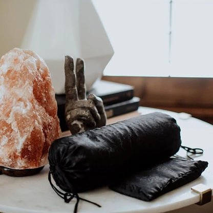 Hugger Mugger Silk Eye Pillow with Flaxseed Filling - Organic Flaxseed Filling, Scent-Free Relaxation, Light Weight, Chill in Freezer, Washable Cover