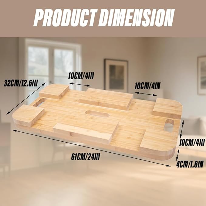 Wooden Resistance Band Foot Plate,Exercise Platform with Non-Slip Surface,4 Resistance Bands,for Home Gym,Full-Body Strength Training