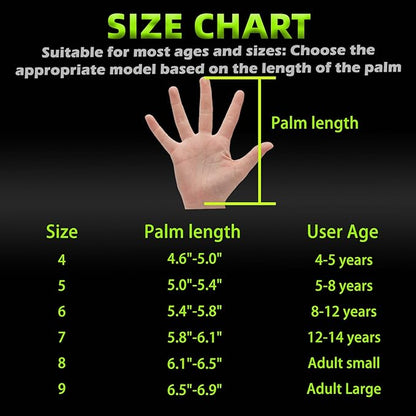 Sportout Kids Goalkeeper Gloves, Soccer Gloves with Double Wrist Protection and Non-Slip Wear Resistant Latex Material to Give Protection to Prevent Injuries