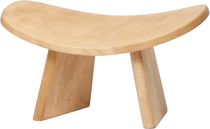 Meditation Bench IKUKO Original, Portable Version with Bag, Locally Handmade Wooden Kneeling Ergonomic Seiza Seat, Prana Yoga - 2 Colors, 3 Height Sizes