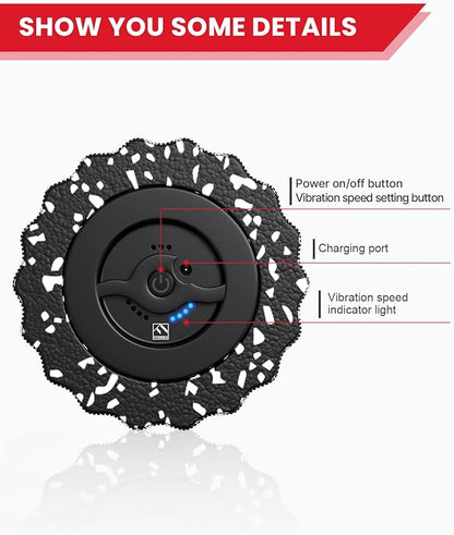 FITINDEX Vibrating Foam Roller for Muscle Deep Tissue, Back Pain Relief, Leg Foot Neck Massager, Exercise, Pilates, Muscle Recovery, Physical Therapy, 4-Speed, Rechargeable, Black