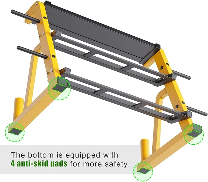 "Kipika Heavy Duty 3 Tier Dumbbell Rack Multifunctional, Weight Rack for Dumbbells, Home Gym Equipment, Suitable for Storage of Dumbbell, Kettle Bell, Barbell Plate, Barbell Bar"