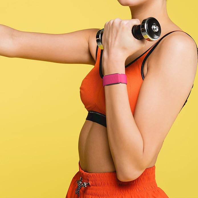 Men Women Soft Silicone Wristband Compatible with Whoop 4.0 Band Strap, Replacement Adjustable Breathable Sport Band for Whoop 4.0 & U-shaped Metal Frame