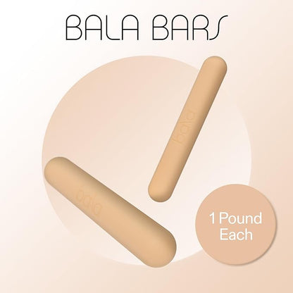 Bala Bars Dumbbell Set for Women & Men - Set of 2 Bars Designed for Walking, Strength Training, HIIT, Boxing & Aerobics - Hand Weights for Working Out at Home