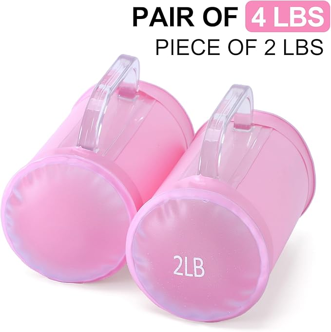 Water Dumbbells, Water Filled Training Dumbbells, Travel Weights Set, Adjustable Weights to 4-30 Lbs/Pair, Portable Gym for Strength Training, Fitness and Shaping