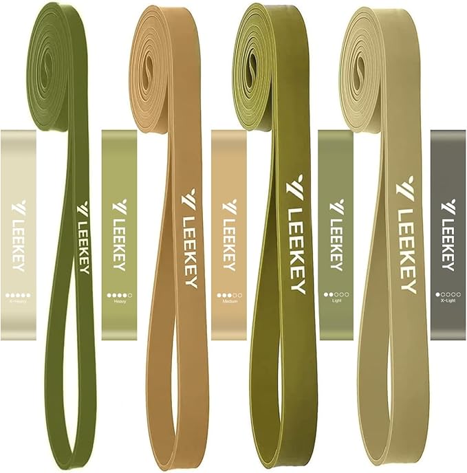 LEEKEY Resistance Bands, Exercise Bands with Handles,Pull Up Assist Bands - Bands for Working Out,Band for Men and Women Fitness Training, Physical Therapy,Home Workouts