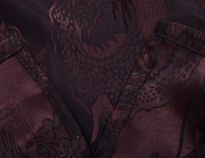 wecotton Tang Suit Men Hanfu Chinese Traditional Clothes Kung Fu Shirt Uniform Long Sleeved Coat Tops and Pants