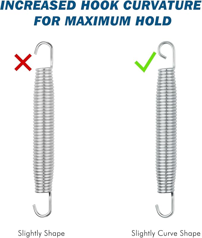 Tudomro Trampoline Springs Replacement - Heavy Duty Stainless Steel Weather Resistant Metal Trampoline Pulling Tool Accessories