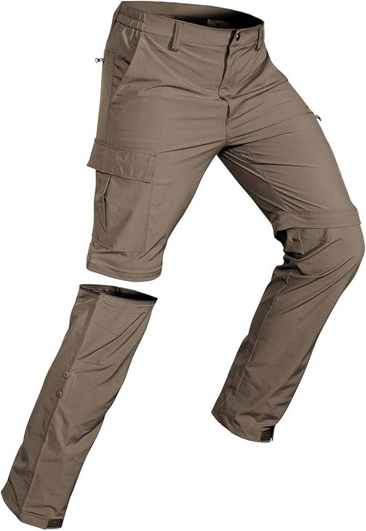 Wespornow Men's-Convertible-Hiking-Pants Quick Dry Lightweight Zip Off Breathable Cargo Pants for