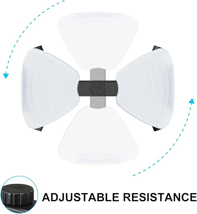 Waist Twister Ab Machine, 300 lbs Capacity Exercise Twist Board with Resistance Bands, Core Trainer Belly Fat Burner, Noiseless Waist Sculptor with Foot Massage