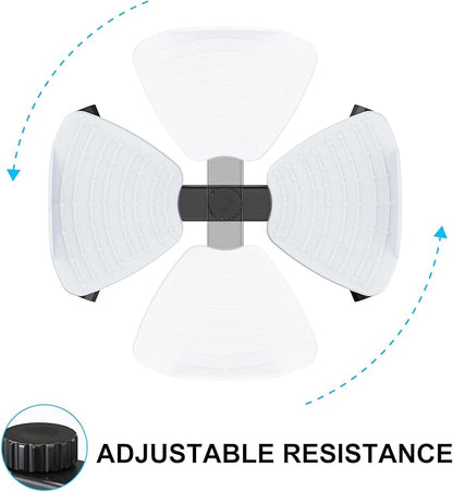 Waist Twister Ab Machine, 300 lbs Capacity Exercise Twist Board with Resistance Bands, Core Trainer Belly Fat Burner, Noiseless Waist Sculptor with Foot Massage