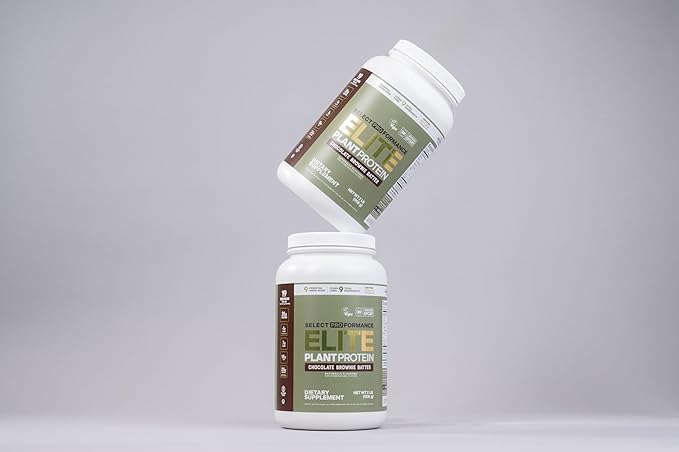 Select Proformance Elite Vegan Plant Protein Powder, Chocolate Brownie Batter, NSF Certified, No Added Sugar, 16g of Protein per Serving, 38 Servings, 2 Lbs