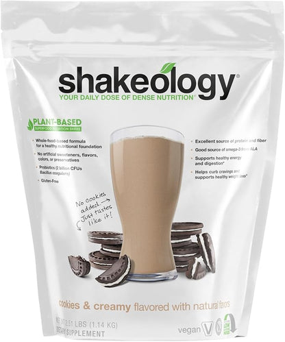 Shakeology Plant Based Protein Powder Blend ??Gluten-Free Shake with Vitamins and Minerals ??Helps Support Weight Loss, Lean Muscle, Gut Health ??Cookies and Creamy, 30 Servings