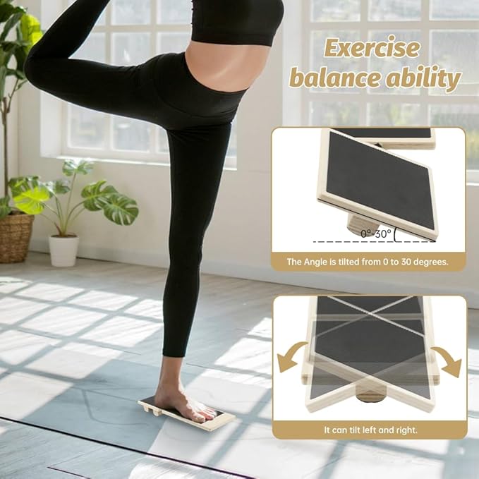 Ankle Balance Board Foot Strengthener, Single Foot Balance Board with 1 pair Ankle-protectors for Relieving Sprained Ankle/Stability Training/Posture Corrector