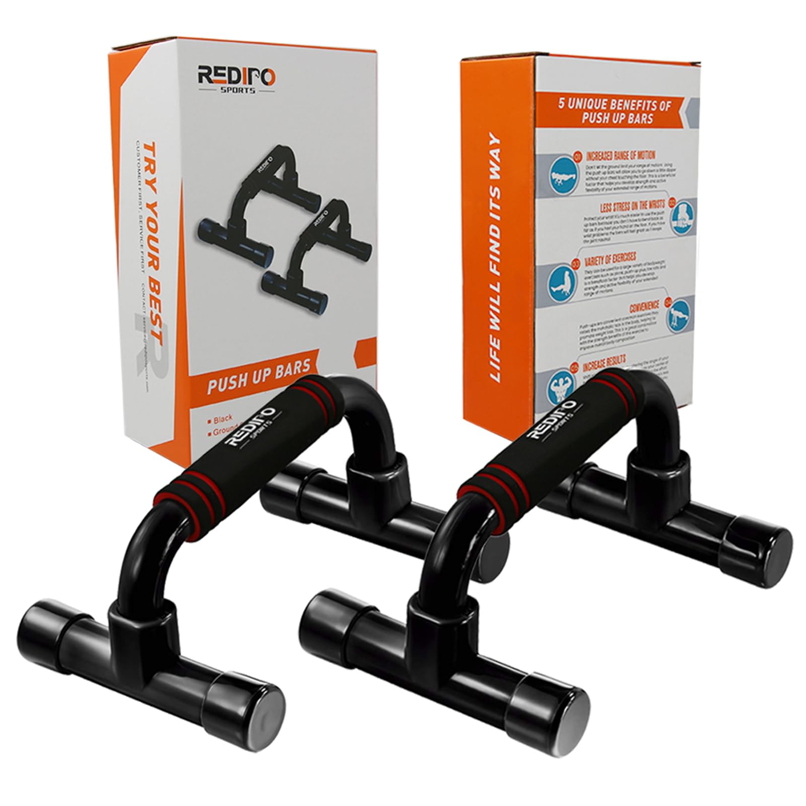 Push Up Bars Strength Training - Workout Stands With Ergonomic Push-up Bracket Board with Anti-Slip