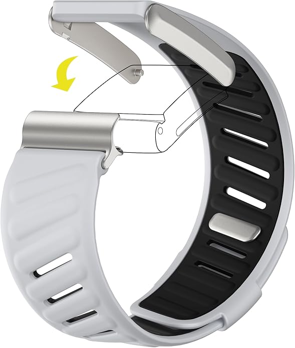 Comfort Durable Silicone Wristband Compatible with WHOOP 4.0 Band, Soft Silicone Sports Loop Strap for Men & Women, with U Shapped Connector