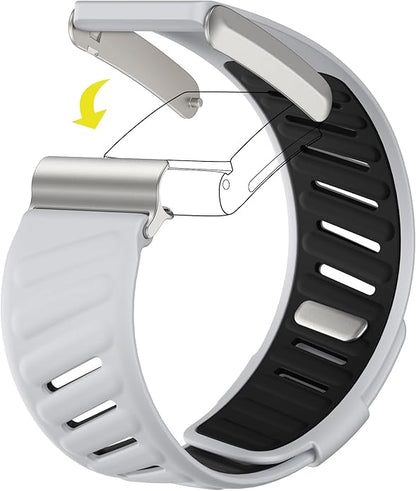 Comfort Durable Silicone Wristband Compatible with WHOOP 4.0 Band, Soft Silicone Sports Loop Strap for Men & Women, with U Shapped Connector