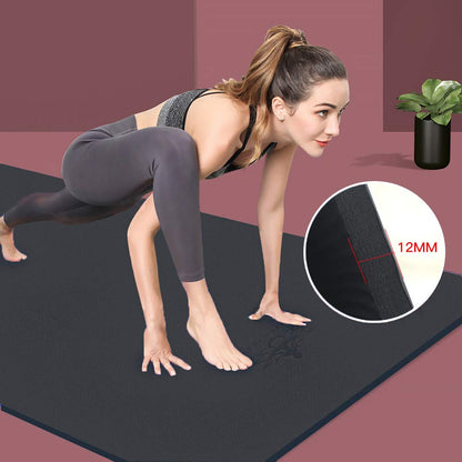 Hatha Yoga Extra Thick TPE Yoga Mat - 72"x 32" Thickness 1/2 Inch -Eco Friendly SGS Certified