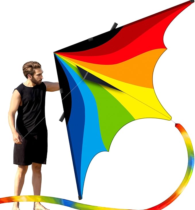 Triangular-Shaped Kite - Easy to Control, with an Eye-catching Design, it is Perfect for Outdoor Entertainment and Suitable for Beginners to use.
