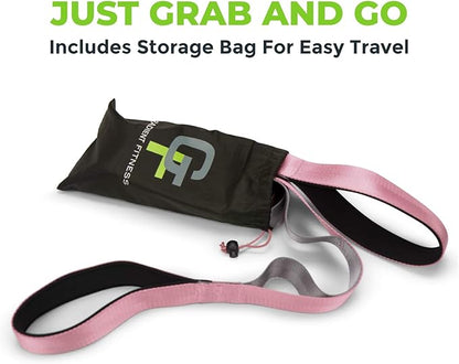 Gradient Fitness Stretching Strap for Physical Therapy, 12 Multi-Loop Stretch Strap 1.5" W x 8' L, Neoprene Handles, Physical Therapy Equipment, Yoga Straps for Stretching, Leg Stretcher.