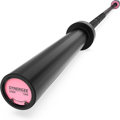 Synergee Regional Olympic 20kg Men’s and 15kg Women’s Hard Chrome & Black Phosphate Barbells. Rated 1500lbs for Weightlifting and Powerlifting.