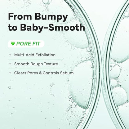 SAM?™U PH Sensitive Pore Fit Face Mask ??Pore Tightening & Exfoliating Vegan Sheet Mask with AHA, BHA, PHA, LHA, Texture Refining, Travel-Friendly Korean Skincare (5 Sheets)