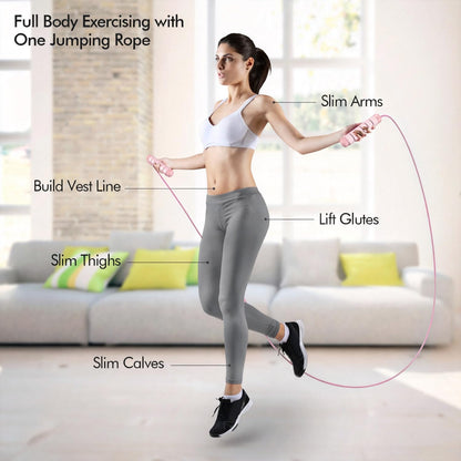 Jump Rope, Tangle-Free Rapid Speed Jumping Rope Cable with Ball Bearings for Women, Men, and Kids