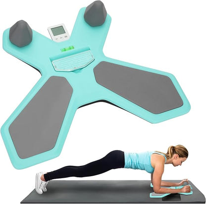 Pure Plank Board - Core Trainer Balance Board for Ab Workout, 360° Tilt & Twist Design, Multi-Functional Handle, Phone Holder & Maze Game, Elbow Pad, Fluorescent Green - Core Strengthening Equipment