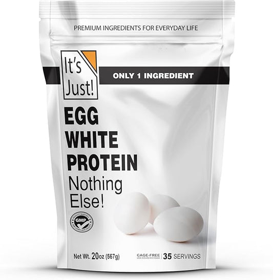 It's Just! - Egg White Protein Powder, Dried Egg Whites Protein, Meringue Ingredient, Non-GMO, USA