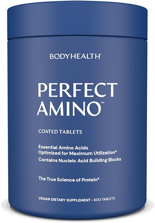 BodyHealth PerfectAmino (600 ct) Easy to Swallow Tablets, Essential Amino Acids Supplement with