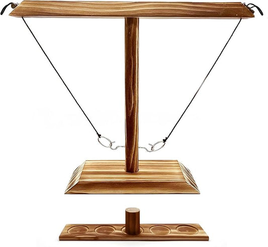 Ring Toss Games for Adults, Fun Hook and Ring Game, Home, Bar and Party Handmade Wooden Interactive