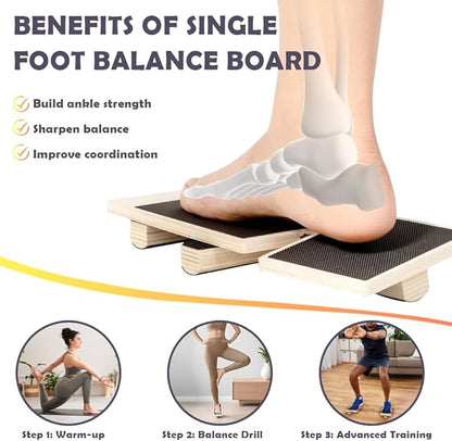 Single Leg Balance Board for Ankle Rehabilitation & Strength Training | Physical Therapy Equipment for Plantar Fasciitis, Sprained Ankles, Achilles Recovery