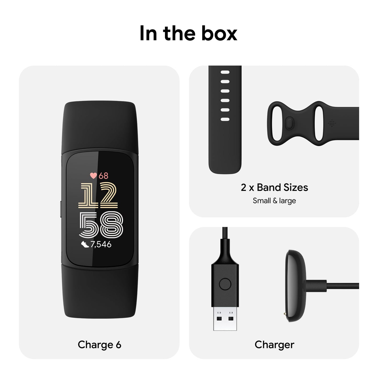 Google Fitbit Charge 6 - Fitness Tracker - Obsidian/Black