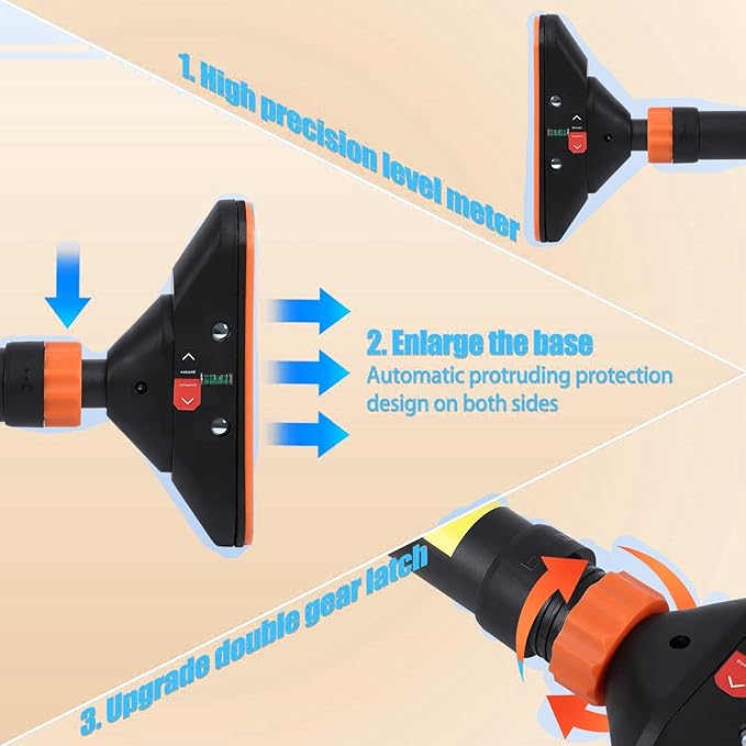 Adjustable Pull Up Bar for Doorway - 440LBS Weight Capacity, No Screws Installation with Level Meter and Auto Lock, Chin Up Bar for Home Gym Strength Training