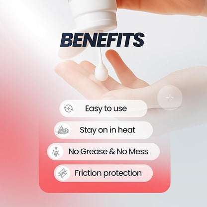 Chamois Cream Tube – Anti Chafing Cream for Men & Women Athletes – Non-Greasy, Fast-Absorbing Formula for Cycling, Running, Hiking, Fitness & Outdoor Sports (4oz 2pack)