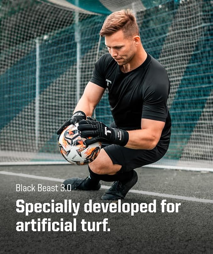 T1TAN Beast Goalkeeper Gloves - Without Finger Protection - Soccer Goalie Gloves Adult - Professional Goal Keeper Gloves for Youth, Men & Women - Size 6-11