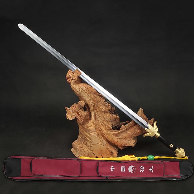 Taichi Sword Carrying Bag, Thick Canvas Single Layer Sword Bag Chinese Martial Arts Multifunction Shoulder Carry Bag Adjustable Strap