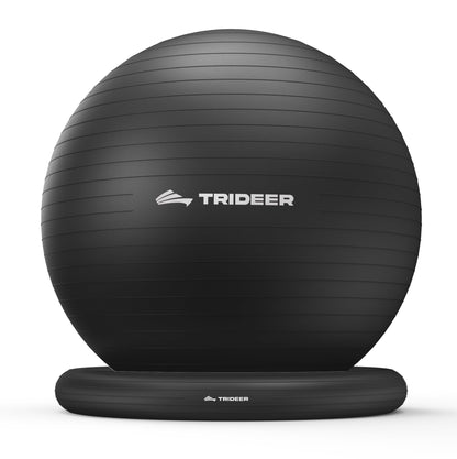 Trideer Yoga Ball Chair with Base for Office Desk, Exercise & Stability Ball Seat, Pilates Ball for