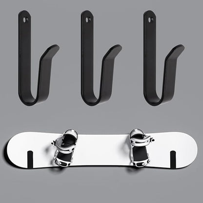 Snowboard Wall Mount, Horizontal Snowboard Hanger Rack Heavy Duty Garage Wall Rack 4pcs