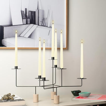 36 Pack Ivory White Taper Candles, 7-8 Hours Burn Time, Unscented, Smokeless and Dripless, 0.8 x 10 Inch Dinner Candle Set for Household, Wedding, Party and Home Décor Candlesticks