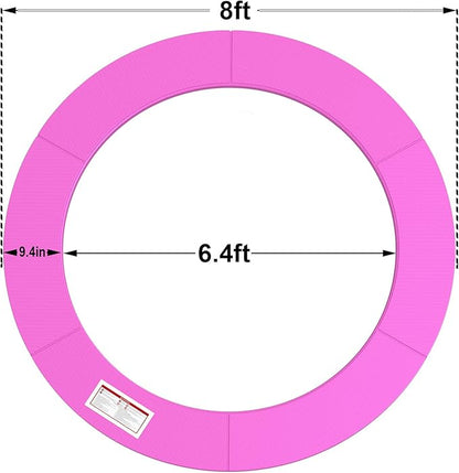 LANGXUN Universal Trampoline Repalcement Safety Pad, 8ft 10ft 12ft 14ft 15ft 16ft Waterproof Surround Spring Foam Cover for Round Frame