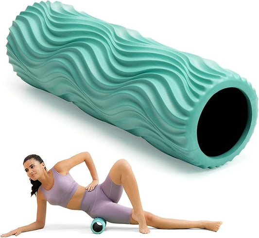 SUBCULTURE Pick Foam Roller - Medium Density Deep Tissue Massager for Muscle Massage and Myofascial Wave Textured Release, Back Roller for Pain Relief & Stretching