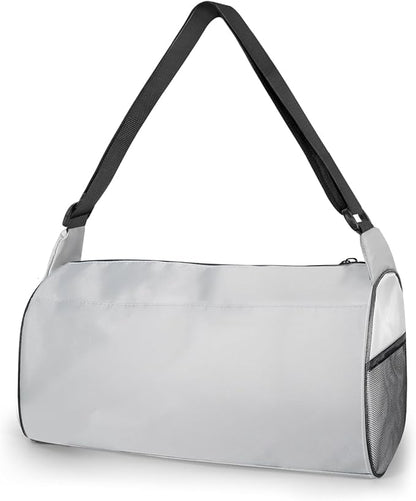 C&F BOGMOST Small Gym Bag for Women & Men,Small Lightweight Duffel Bag Carry On Bags Mini Duffel Travel Bag Waterproof Sports Bags for Workout/Sport/Travel, Grey
