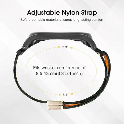 Adjustable Smartwatch Soft Woven Nyon Wristband + Protective Case Base fits for PLAUD AI NotePin Recorder,Upgraded 18mm Pin Notepin Strap for Easy Band Replacement