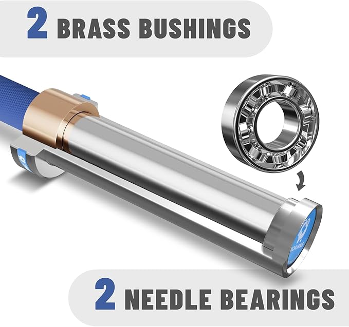 7ft Olympic Barbell, Weightlifting Barbell 28mm 45lb - 500/700/1000lbs Capacity with Smooth Spinning Sleeves, Olympic Bar Fits 2" Olympic Plates, for Snatch Clean Jerk - Home Gym Training