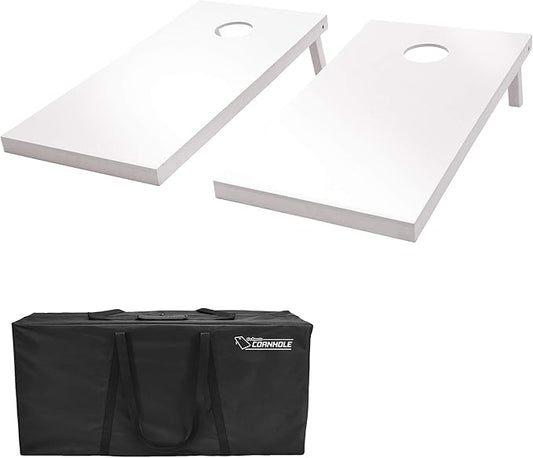 GoSports 4 ft x 2 ft Regulation Size Wooden Cornhole Boards Set - Includes Carrying Case and Over